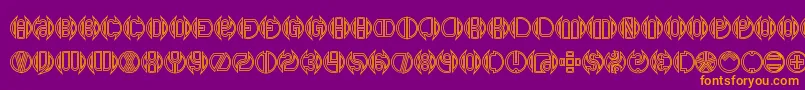 Dblbogey Font – Orange Fonts on Purple Background