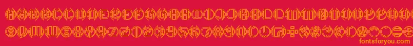 Dblbogey Font – Orange Fonts on Red Background