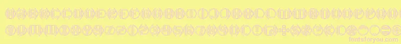 Dblbogey Font – Pink Fonts on Yellow Background