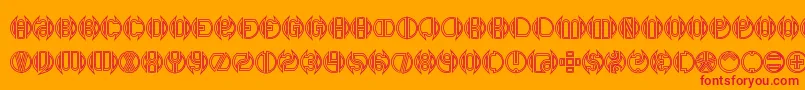 Dblbogey Font – Red Fonts on Orange Background