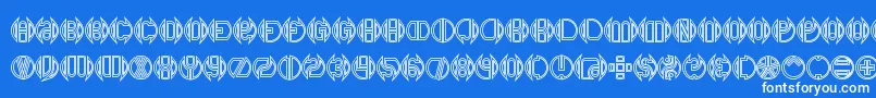 Dblbogey Font – White Fonts on Blue Background