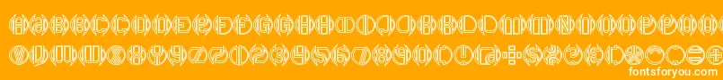 Dblbogey Font – White Fonts on Orange Background