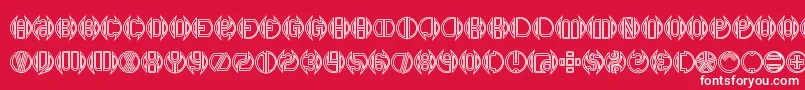 Dblbogey Font – White Fonts on Red Background
