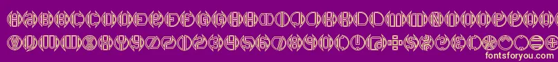 Dblbogey Font – Yellow Fonts on Purple Background