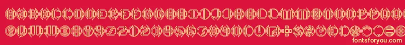 Dblbogey Font – Yellow Fonts on Red Background