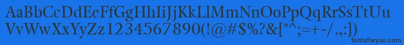 Kalix Font – Black Fonts on Blue Background