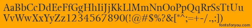 Kalix Font – Black Fonts on Orange Background