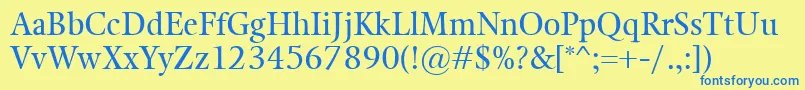 Kalix Font – Blue Fonts on Yellow Background