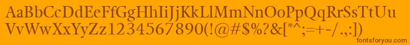 Kalix Font – Brown Fonts on Orange Background