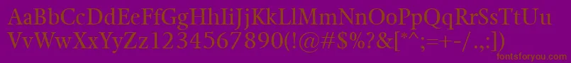 Kalix Font – Brown Fonts on Purple Background