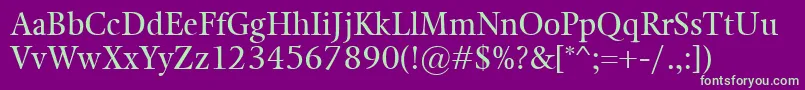 Kalix Font – Green Fonts on Purple Background