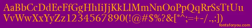 Kalix Font – Orange Fonts on Purple Background