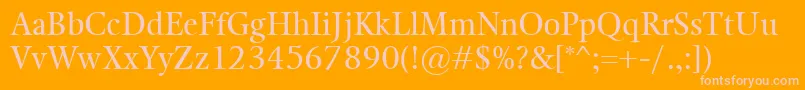 Kalix Font – Pink Fonts on Orange Background
