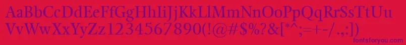 More about Kalix Font Kalix Font – Purple Fonts on Red Background