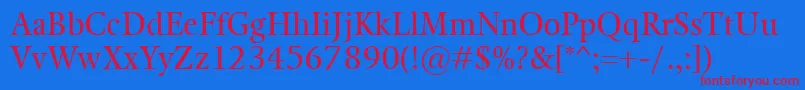 Kalix Font – Red Fonts on Blue Background