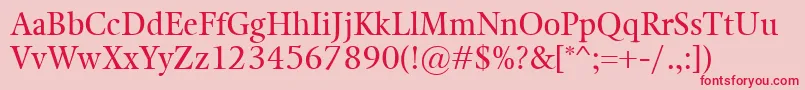 Kalix Font – Red Fonts on Pink Background