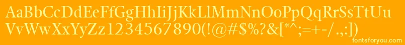 Kalix Font – Yellow Fonts on Orange Background