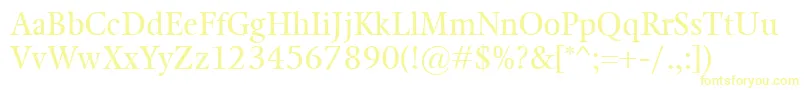 Kalix Font – Yellow Fonts on White Background