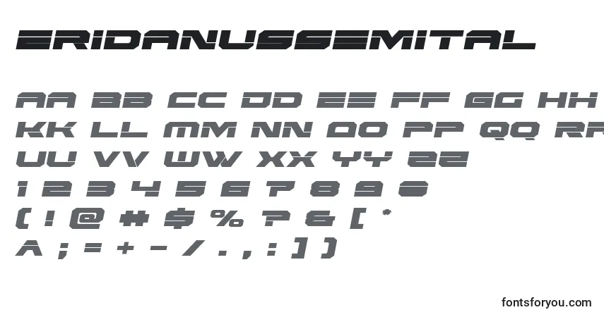 Шрифт Eridanussemital – алфавит, цифры, специальные символы