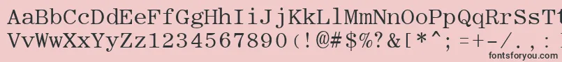 RomanfixedwidthRegular Font – Black Fonts on Pink Background