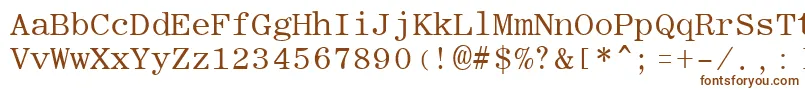 Шрифт RomanfixedwidthRegular – коричневые шрифты на белом фоне