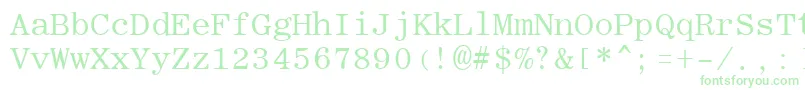 RomanfixedwidthRegular Font – Green Fonts on White Background