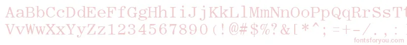 RomanfixedwidthRegular Font – Pink Fonts on White Background