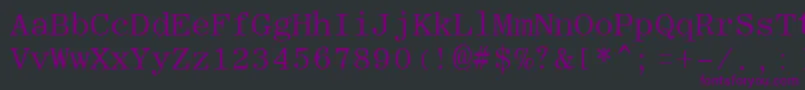 RomanfixedwidthRegular Font – Purple Fonts on Black Background