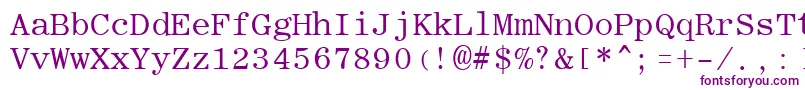 RomanfixedwidthRegular Font – Purple Fonts on White Background