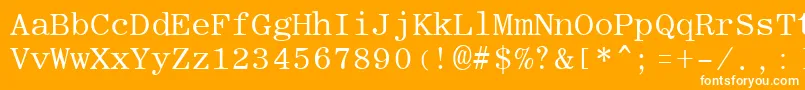 RomanfixedwidthRegular Font – White Fonts on Orange Background