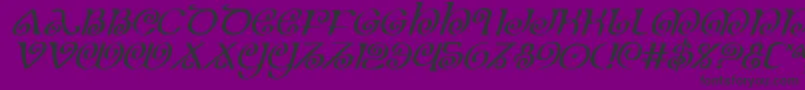 TheShireItalic-Schriftart – Schwarze Schriften auf violettem Hintergrund