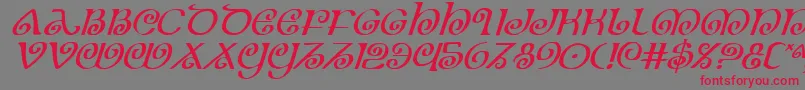 TheShireItalic Font – Red Fonts on Gray Background