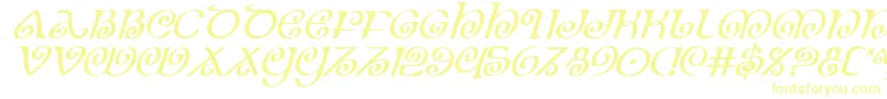 Шрифт TheShireItalic – жёлтые шрифты