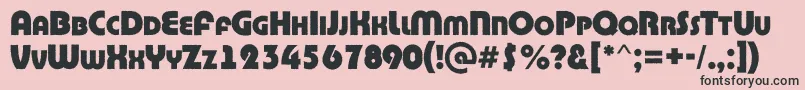 BighaustitulrgExtrabold Font – Black Fonts on Pink Background