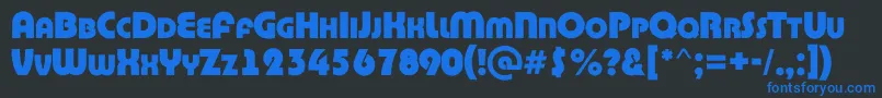 BighaustitulrgExtrabold Font – Blue Fonts on Black Background
