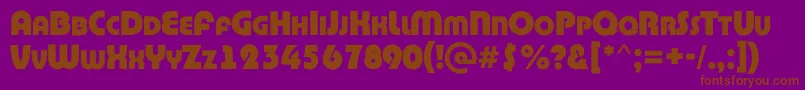 BighaustitulrgExtrabold-fontti – ruskeat fontit violetilla taustalla