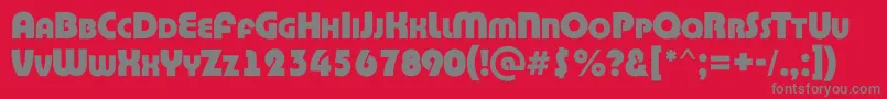 BighaustitulrgExtrabold Font – Gray Fonts on Red Background
