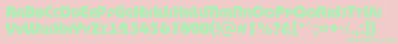 BighaustitulrgExtrabold Font – Green Fonts on Pink Background
