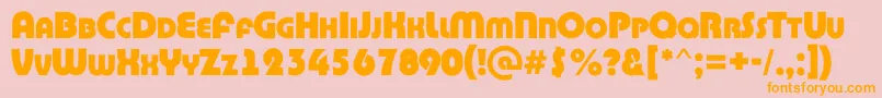 BighaustitulrgExtrabold Font – Orange Fonts on Pink Background