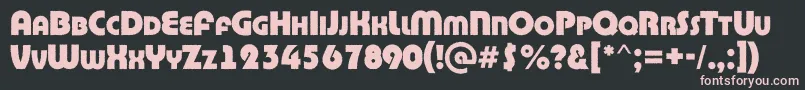 BighaustitulrgExtrabold Font – Pink Fonts on Black Background