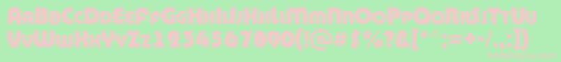 BighaustitulrgExtrabold Font – Pink Fonts on Green Background