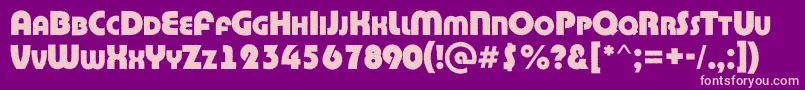 BighaustitulrgExtrabold Font – Pink Fonts on Purple Background
