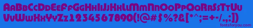 BighaustitulrgExtrabold Font – Purple Fonts on Blue Background