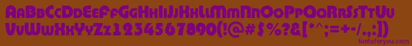 BighaustitulrgExtrabold Font – Purple Fonts on Brown Background