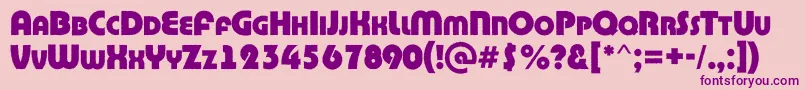 BighaustitulrgExtrabold Font – Purple Fonts on Pink Background