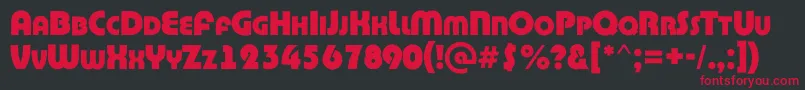 BighaustitulrgExtrabold Font – Red Fonts on Black Background