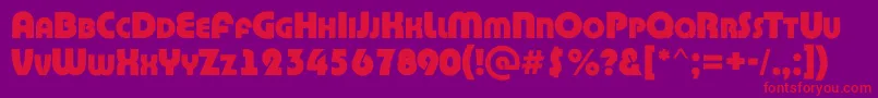BighaustitulrgExtrabold Font – Red Fonts on Purple Background