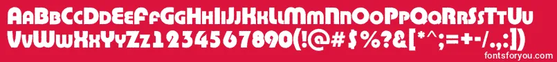 BighaustitulrgExtrabold Font – White Fonts on Red Background