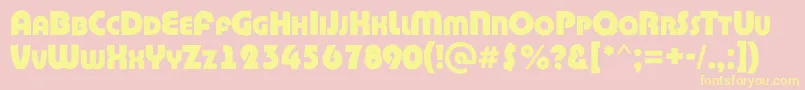 BighaustitulrgExtrabold Font – Yellow Fonts on Pink Background