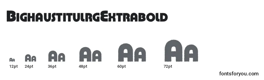 BighaustitulrgExtrabold Font Sizes